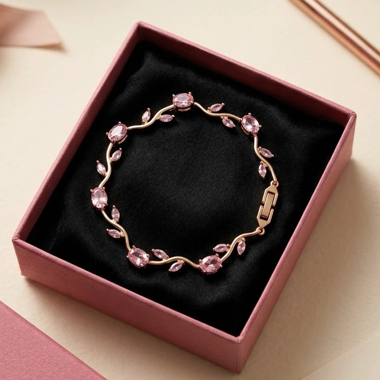 Blush Pink Tulip Bracelet — image 4