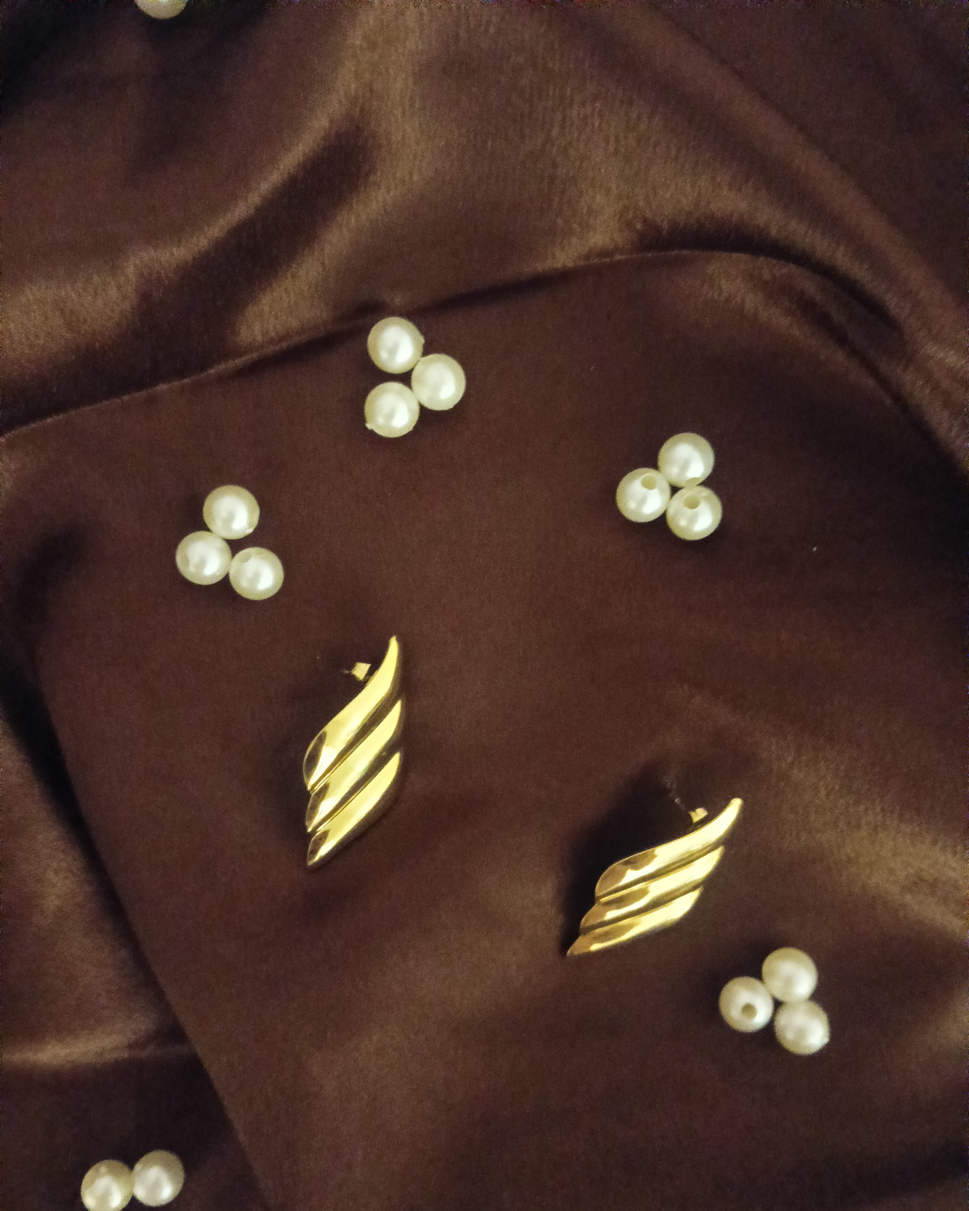 Chunky Gold Textured Earrings
