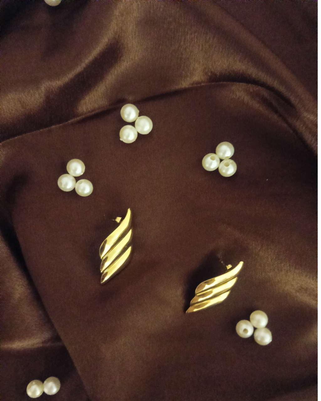 Chunky Gold Textured Earrings