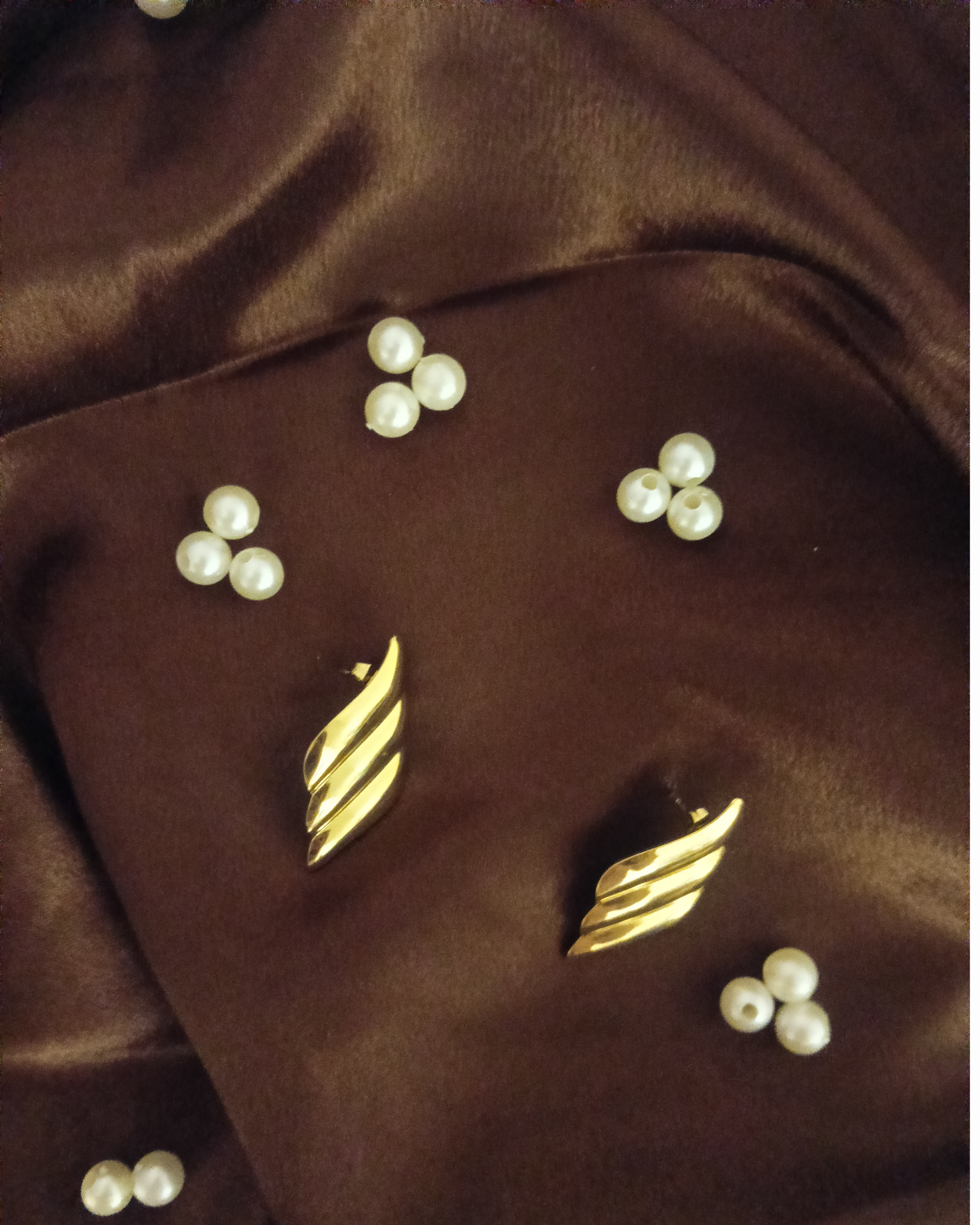 Chunky Gold Textured Earrings