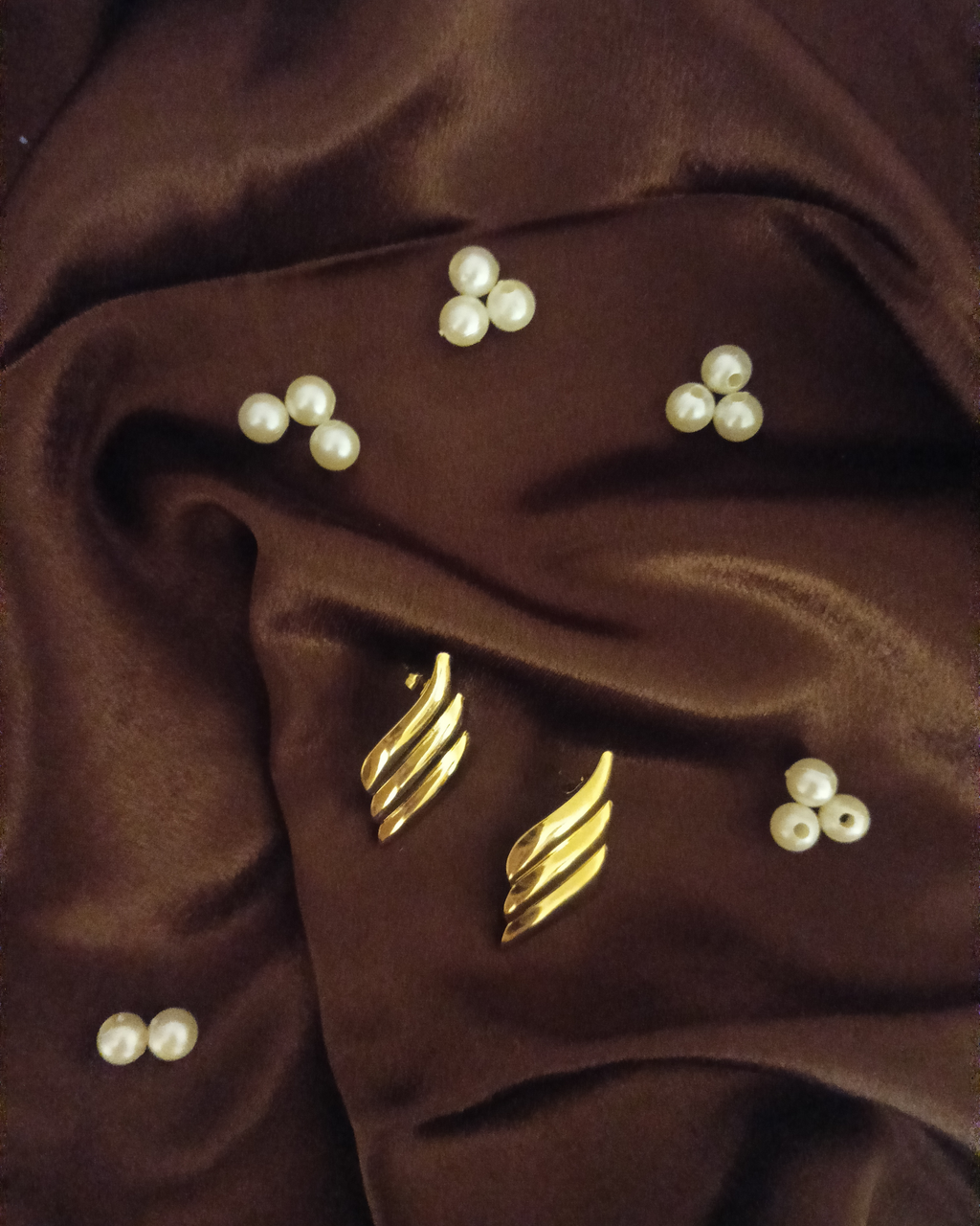 Chunky Gold Textured Earrings