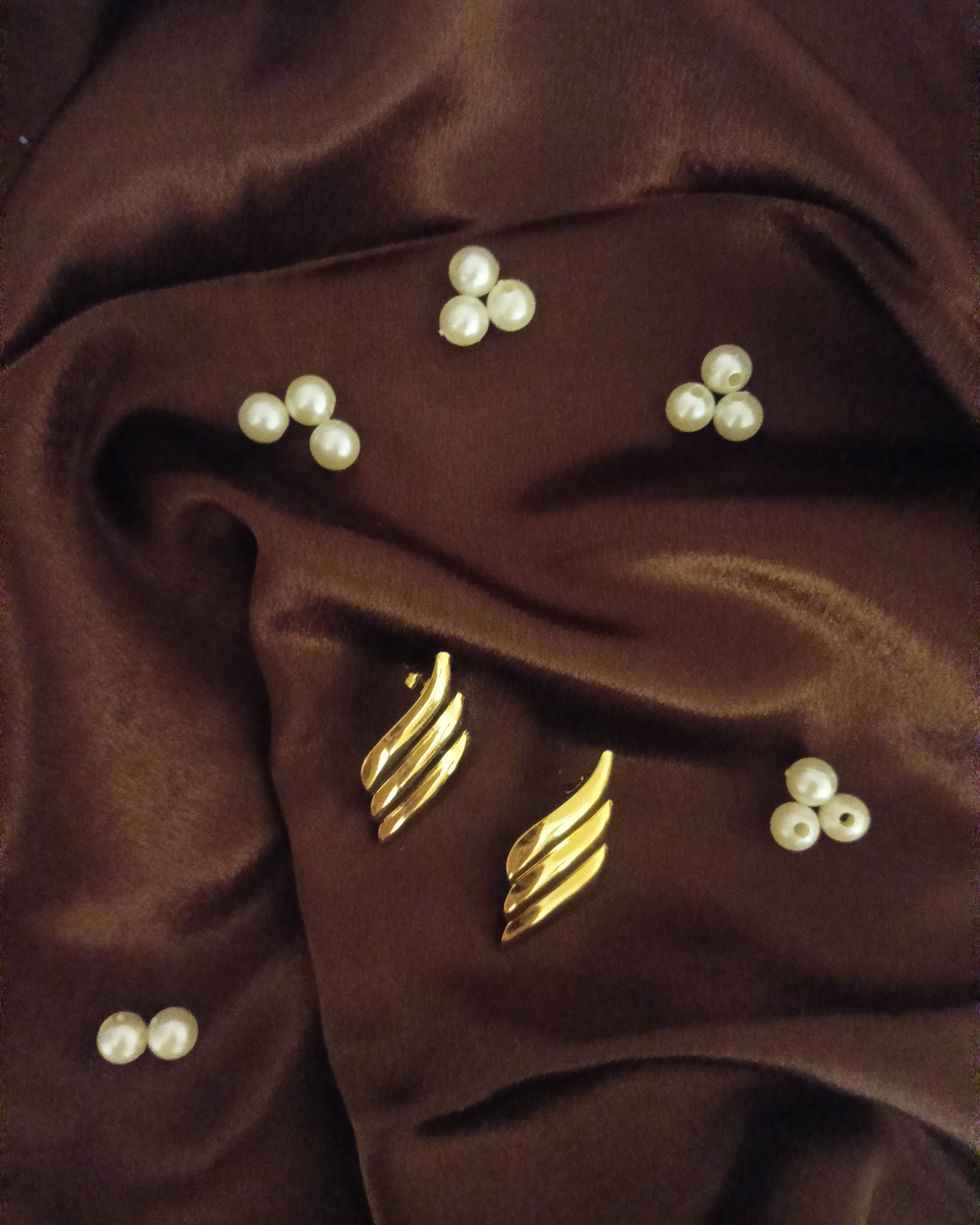 Chunky Gold Textured Earrings