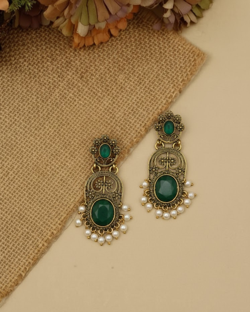 Mandakini Black Earrings