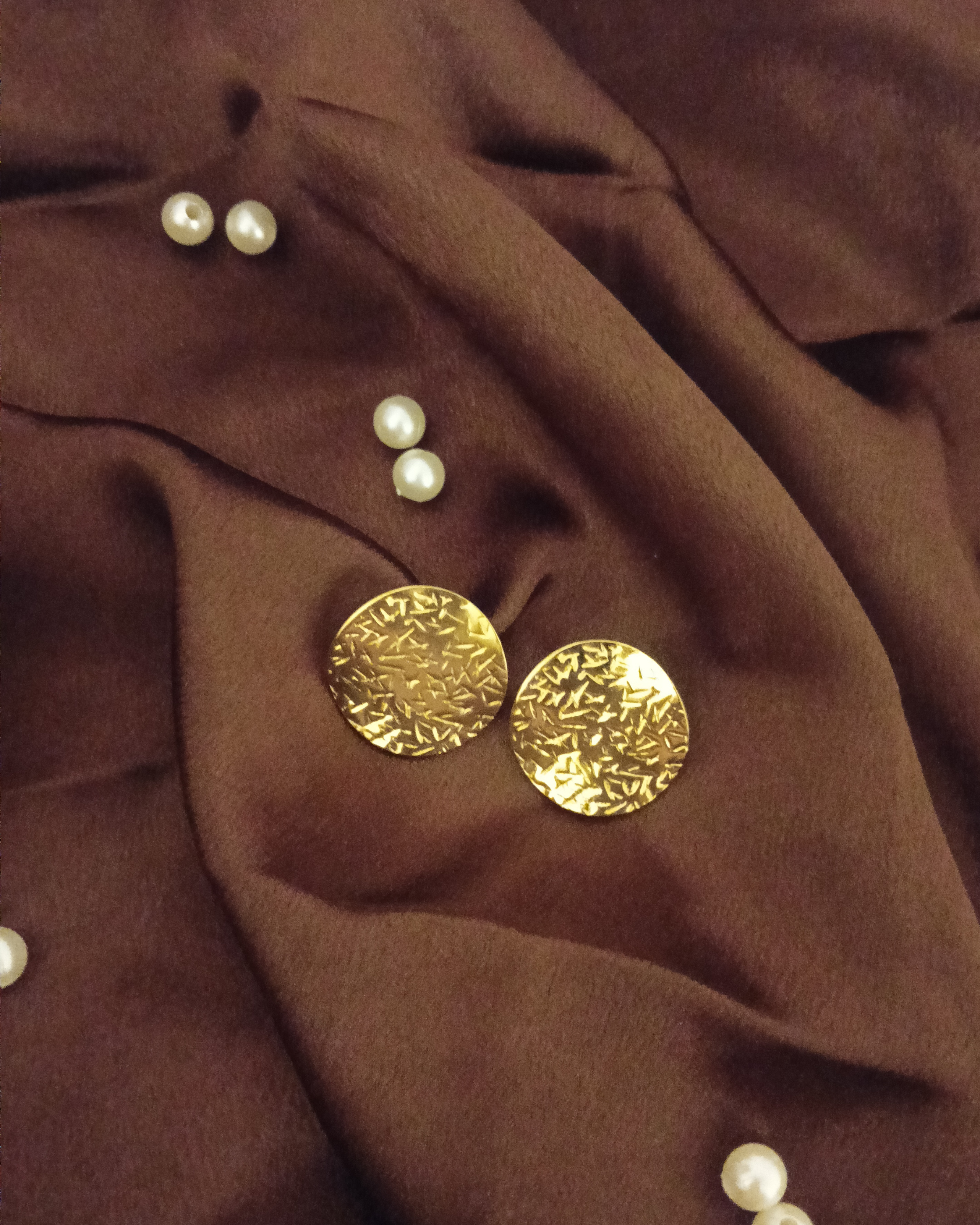 Gold Plated Circular Shaped Studs