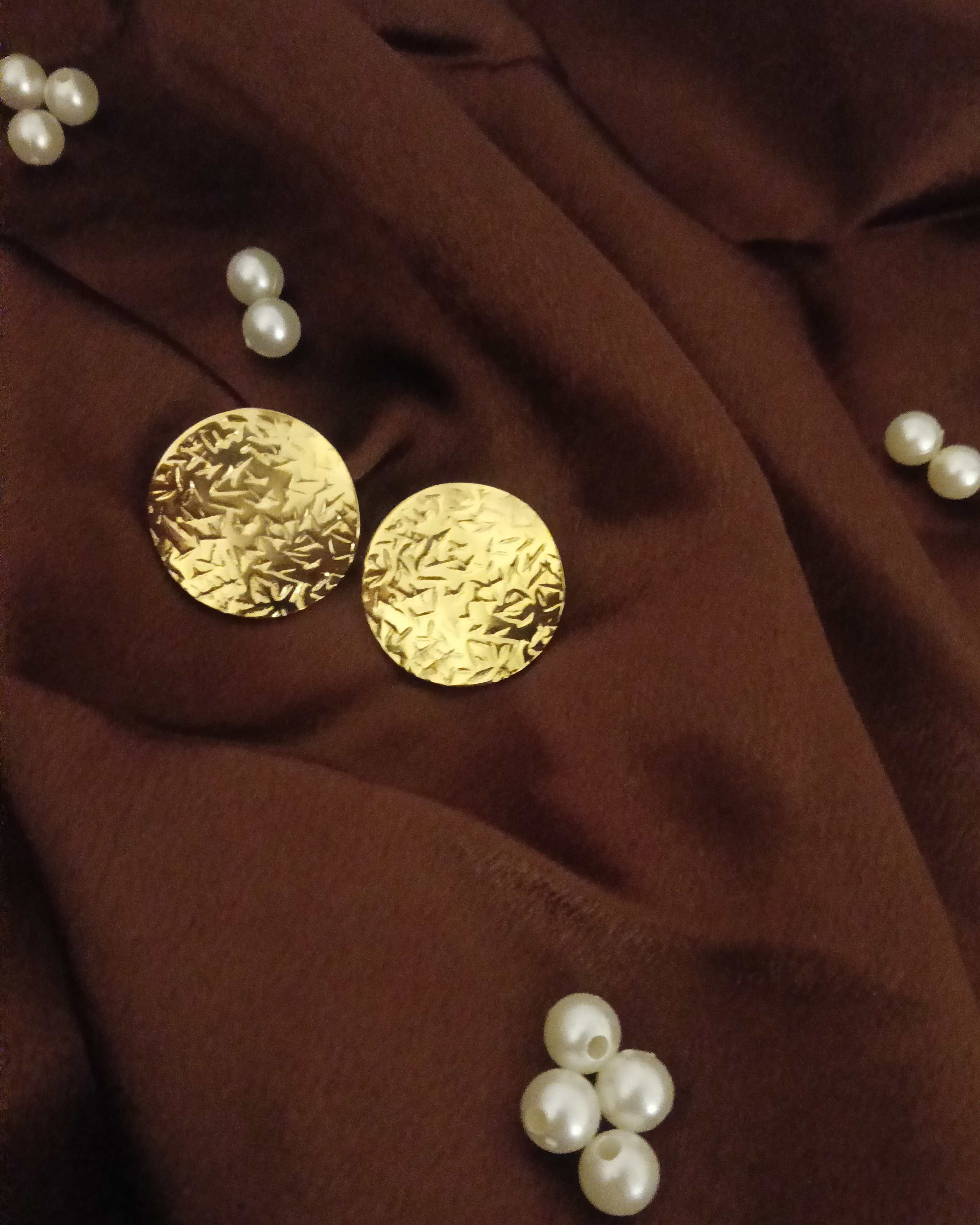 Gold Plated Circular Shaped Studs