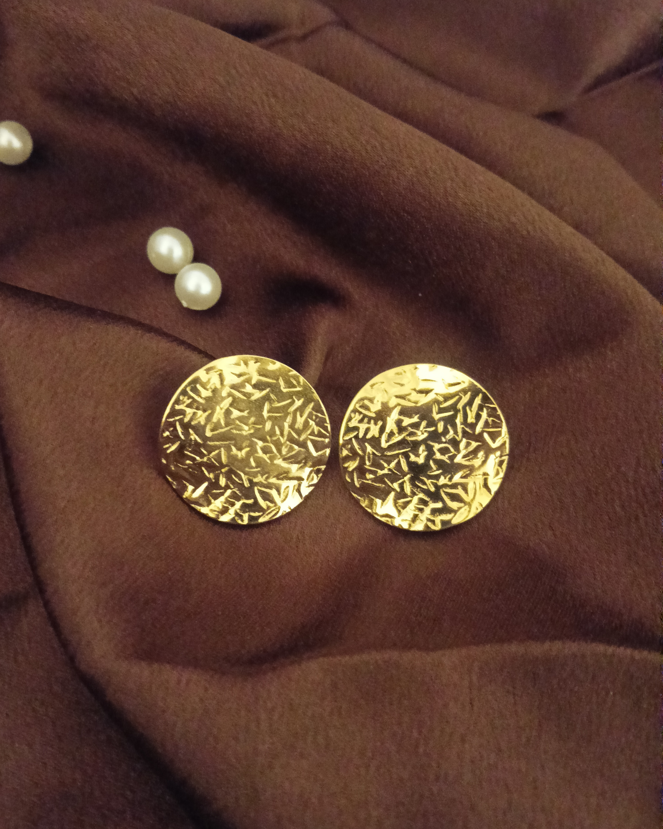 Gold Plated Circular Shaped Studs