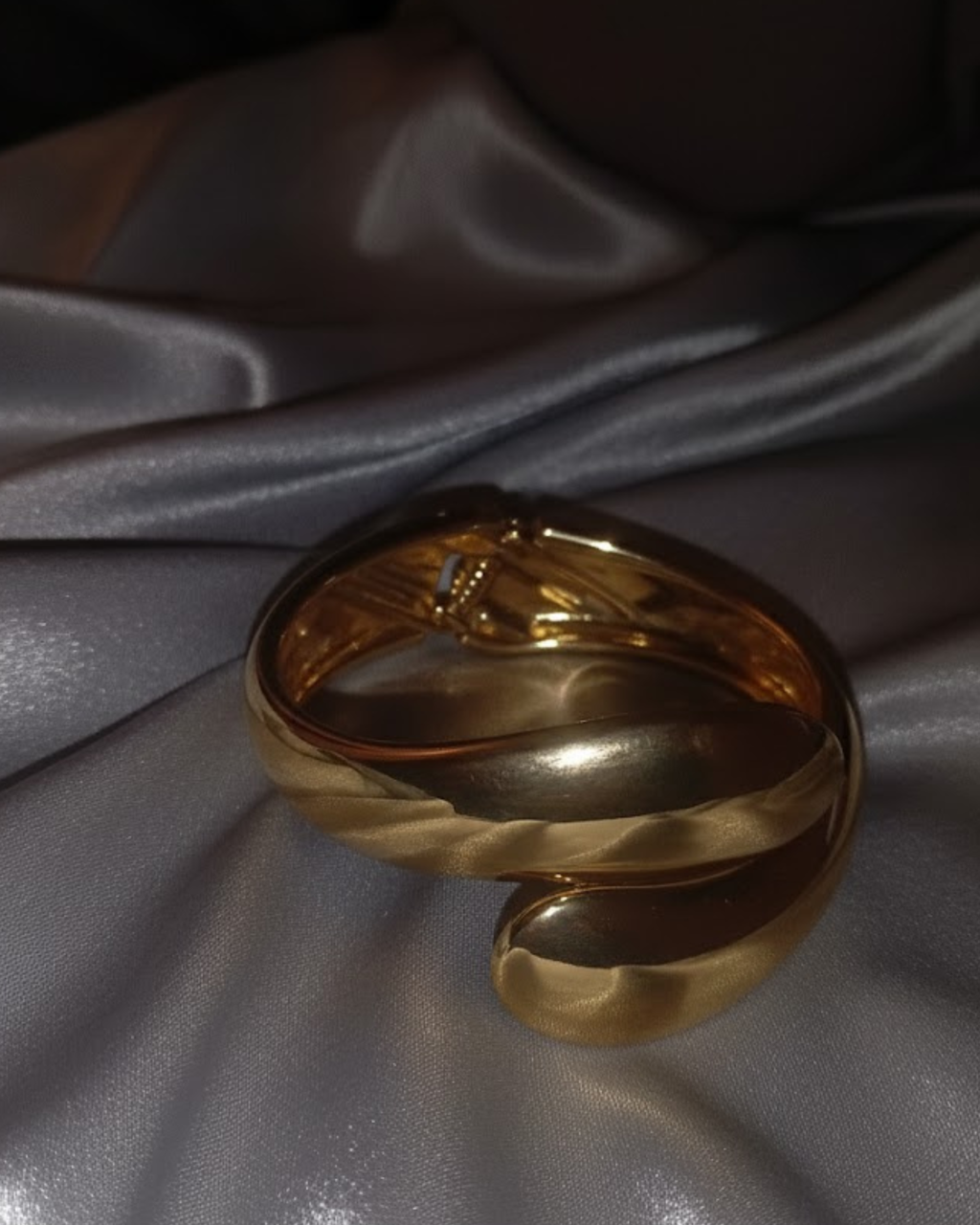 Gold Plated Chunky Bangle Bracelet