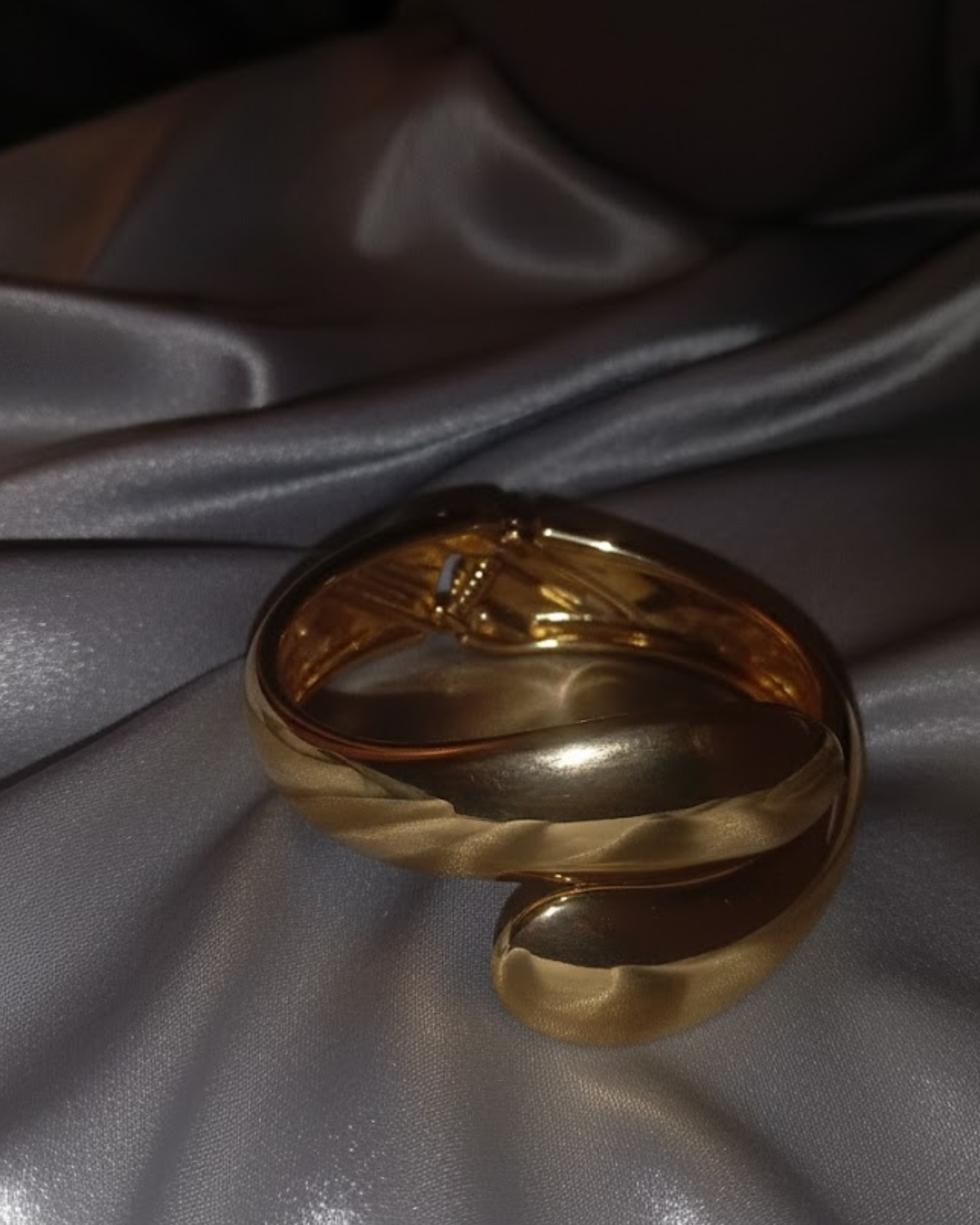 Gold Plated Chunky Bangle Bracelet