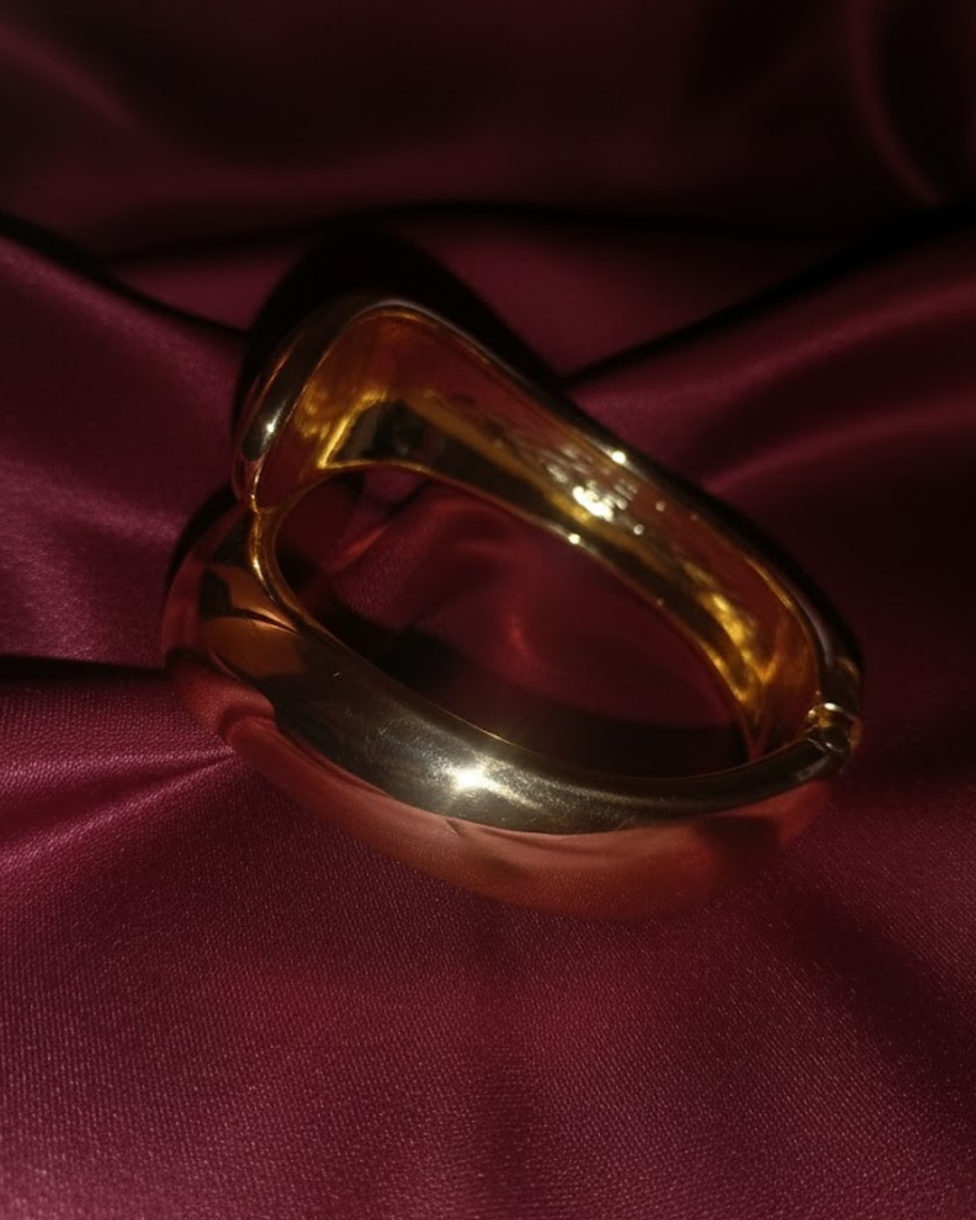 Gold Plated Chunky Bangle Bracelet