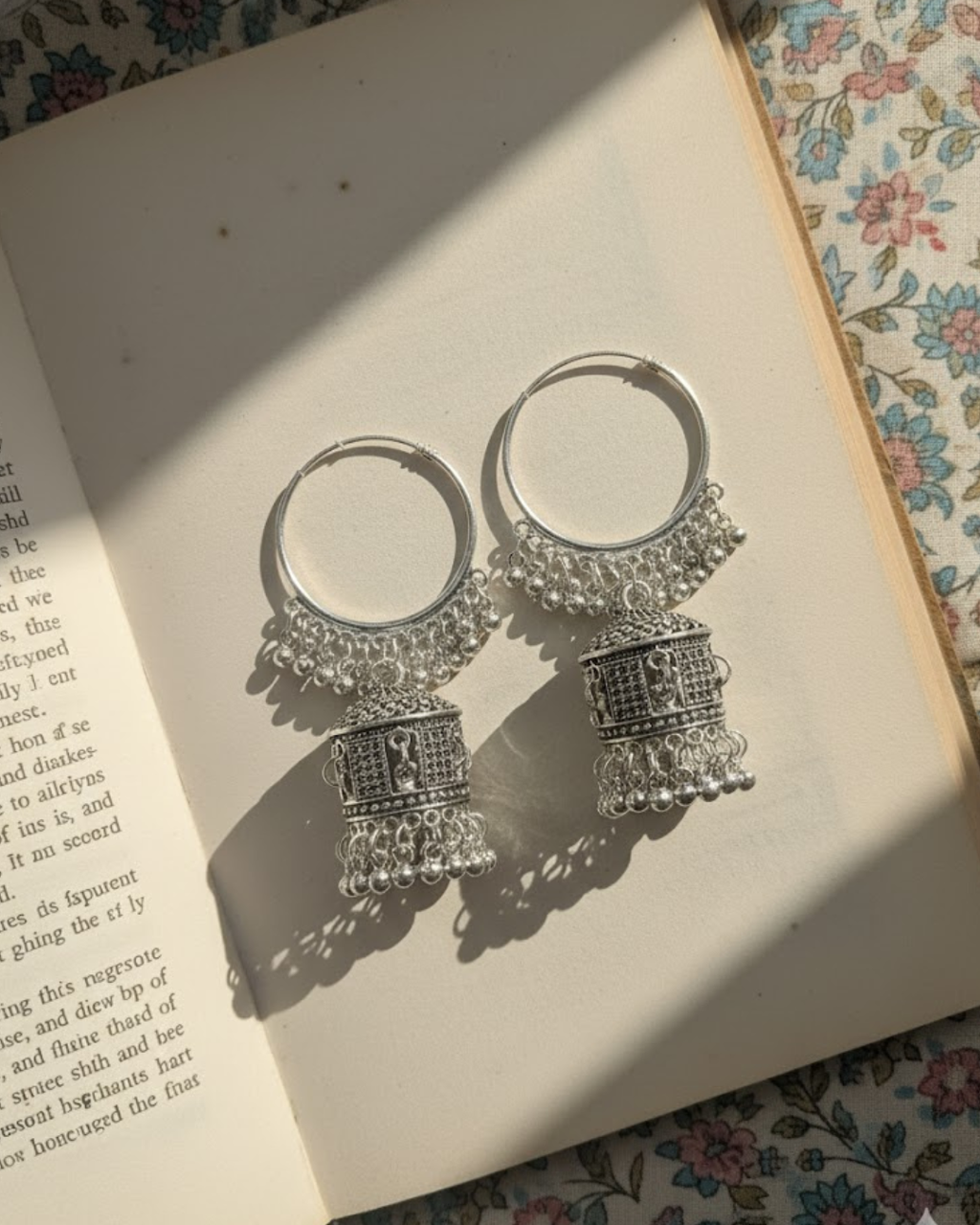 Oxidized Silver Dome Shaped Jhumka