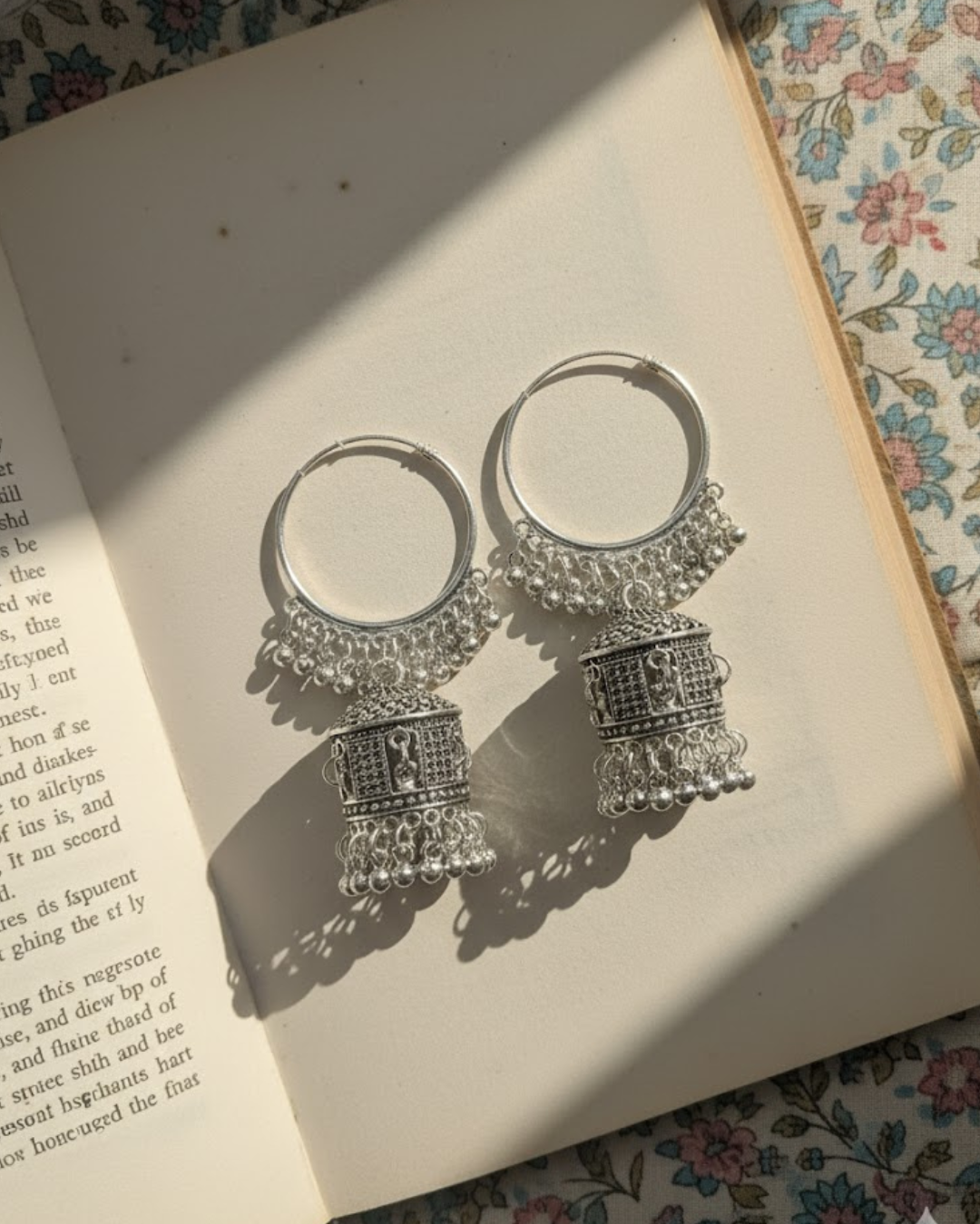 Oxidized Silver Dome Shaped Jhumka