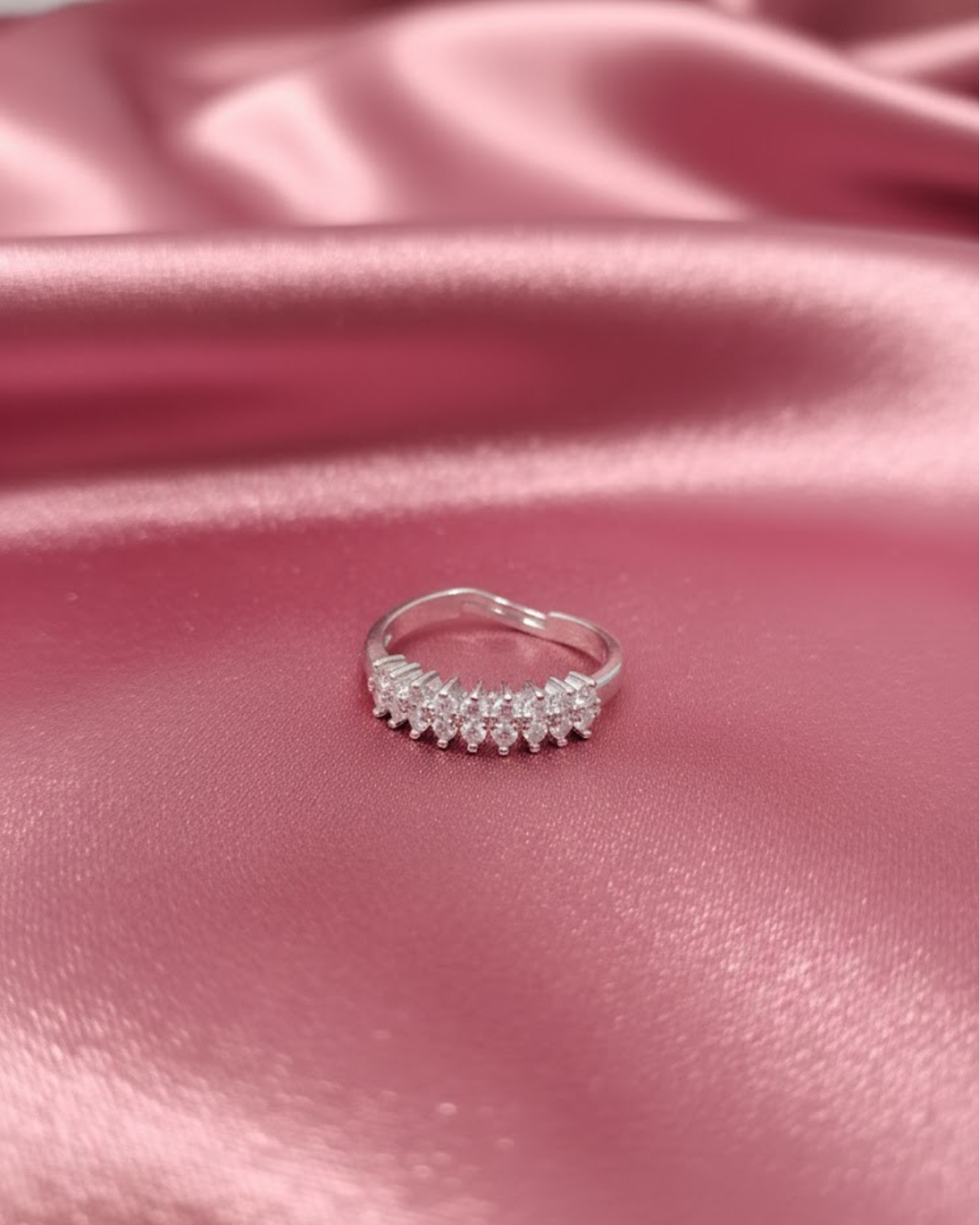 7-Stone Moissanite Anniversary Ring in 925 Sterling Silver