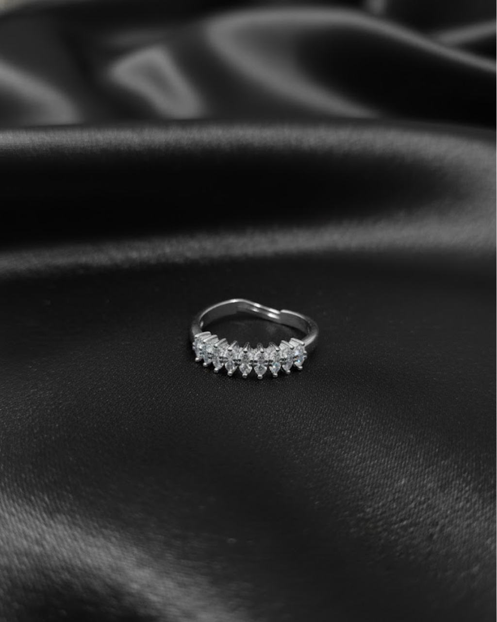 7-Stone Moissanite Anniversary Ring in 925 Sterling Silver