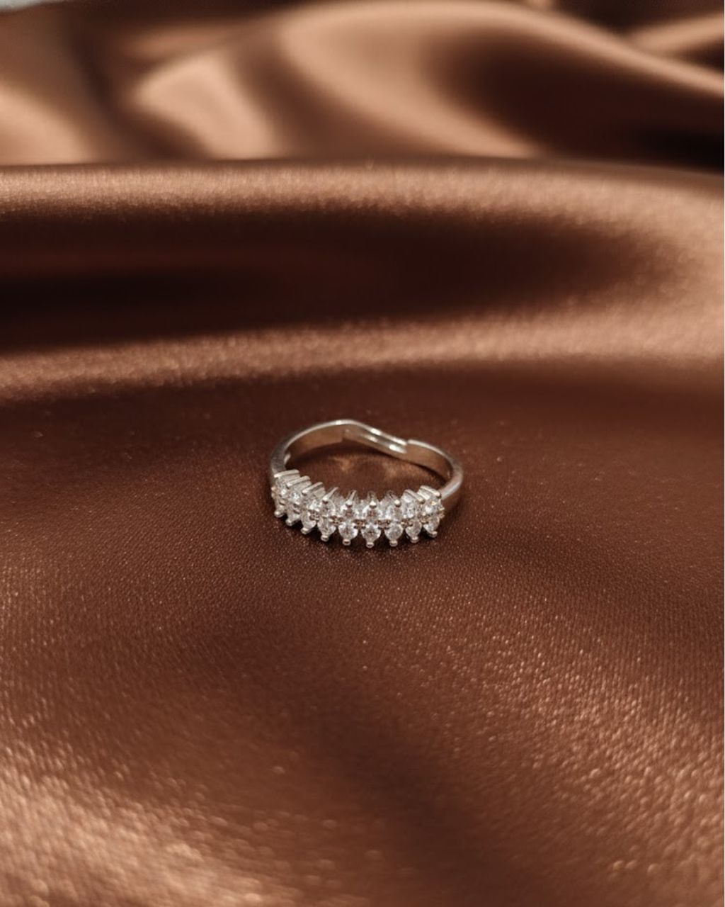 7-Stone Moissanite Anniversary Ring in 925 Sterling Silver