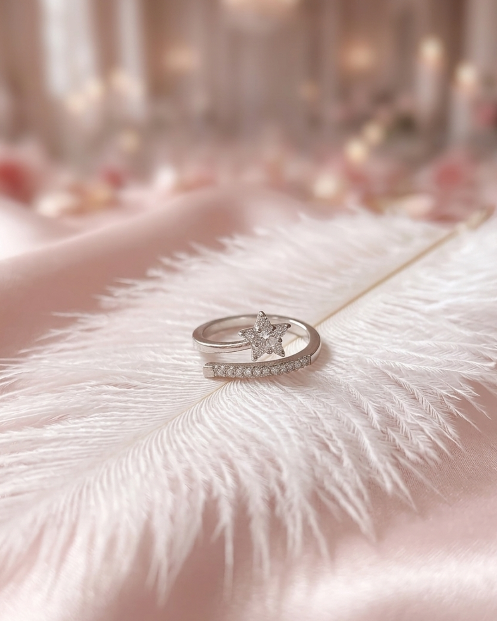 Moissanite Star Ring for Women