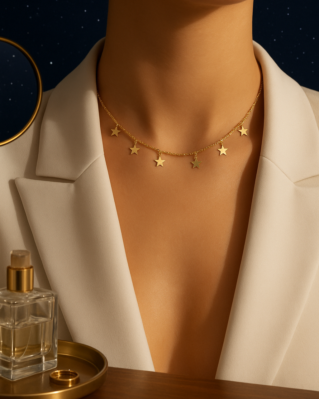 Golden Star Charm Chain Necklace ✨