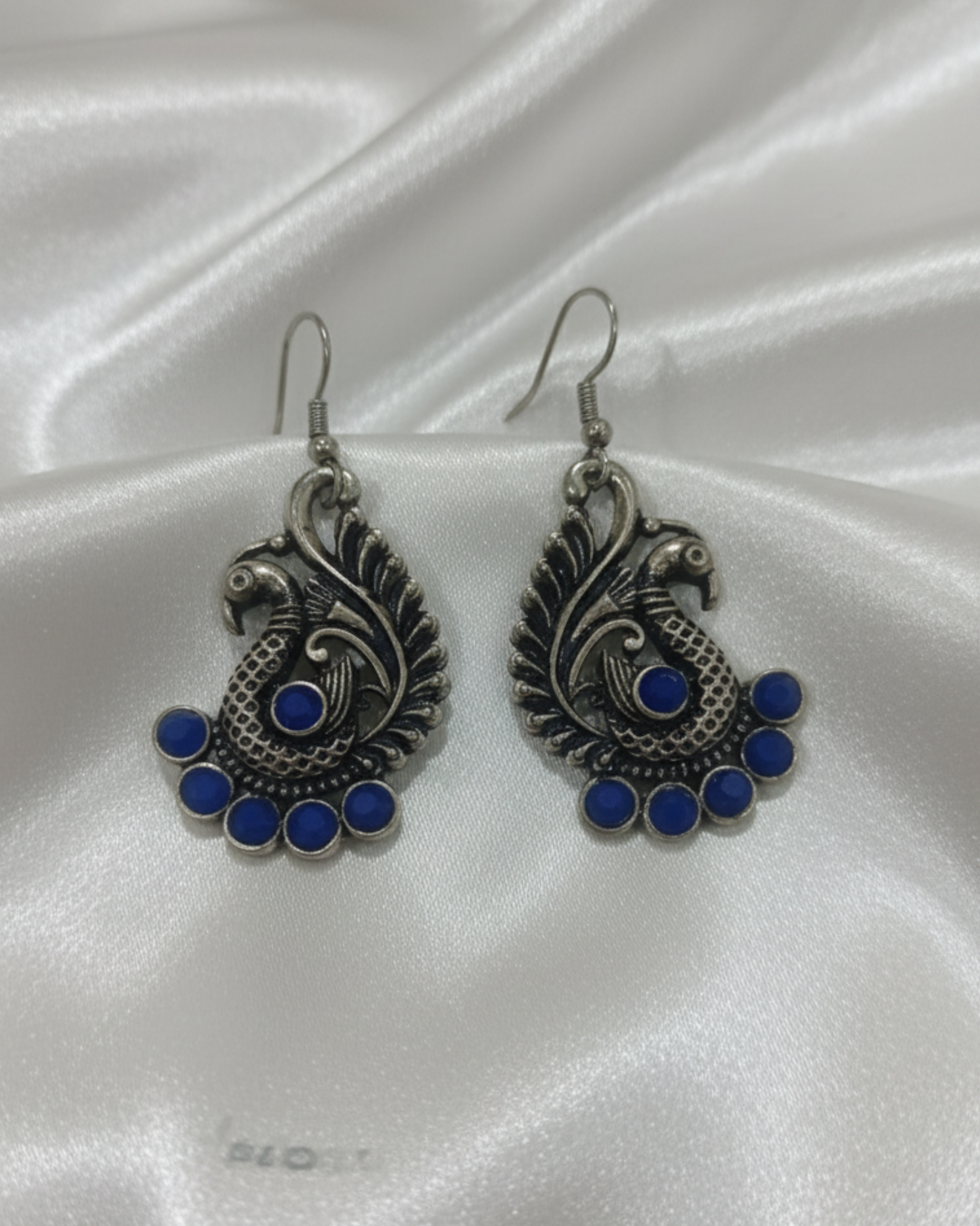 6 Combo Set Of Silver Oxidized Jhumke