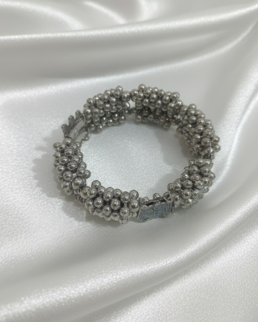 Oxidized Silver Bracelet With Ghungroo Bells