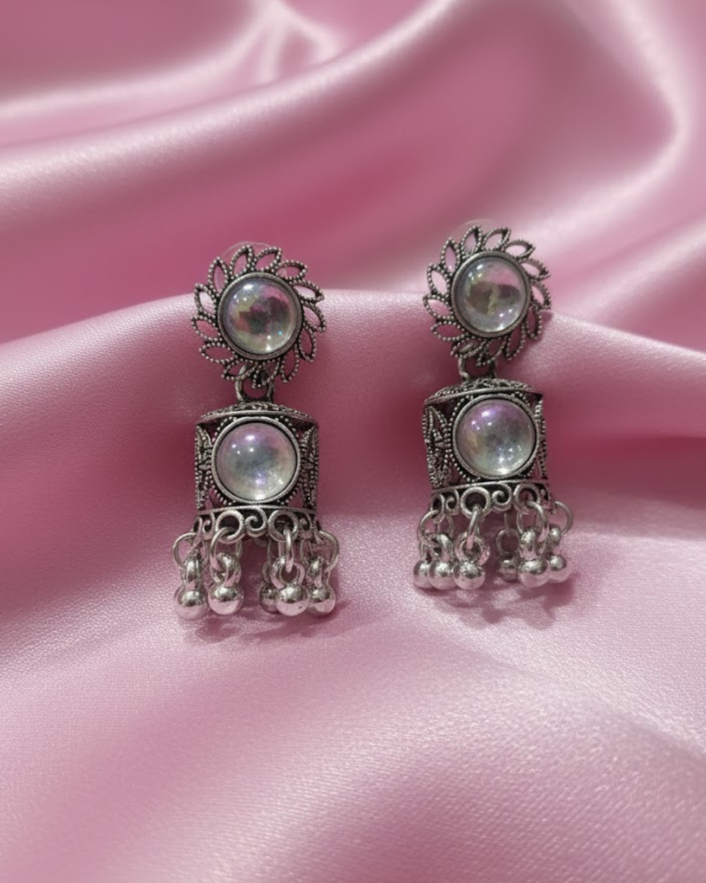 Silver Toned Earrings for Women