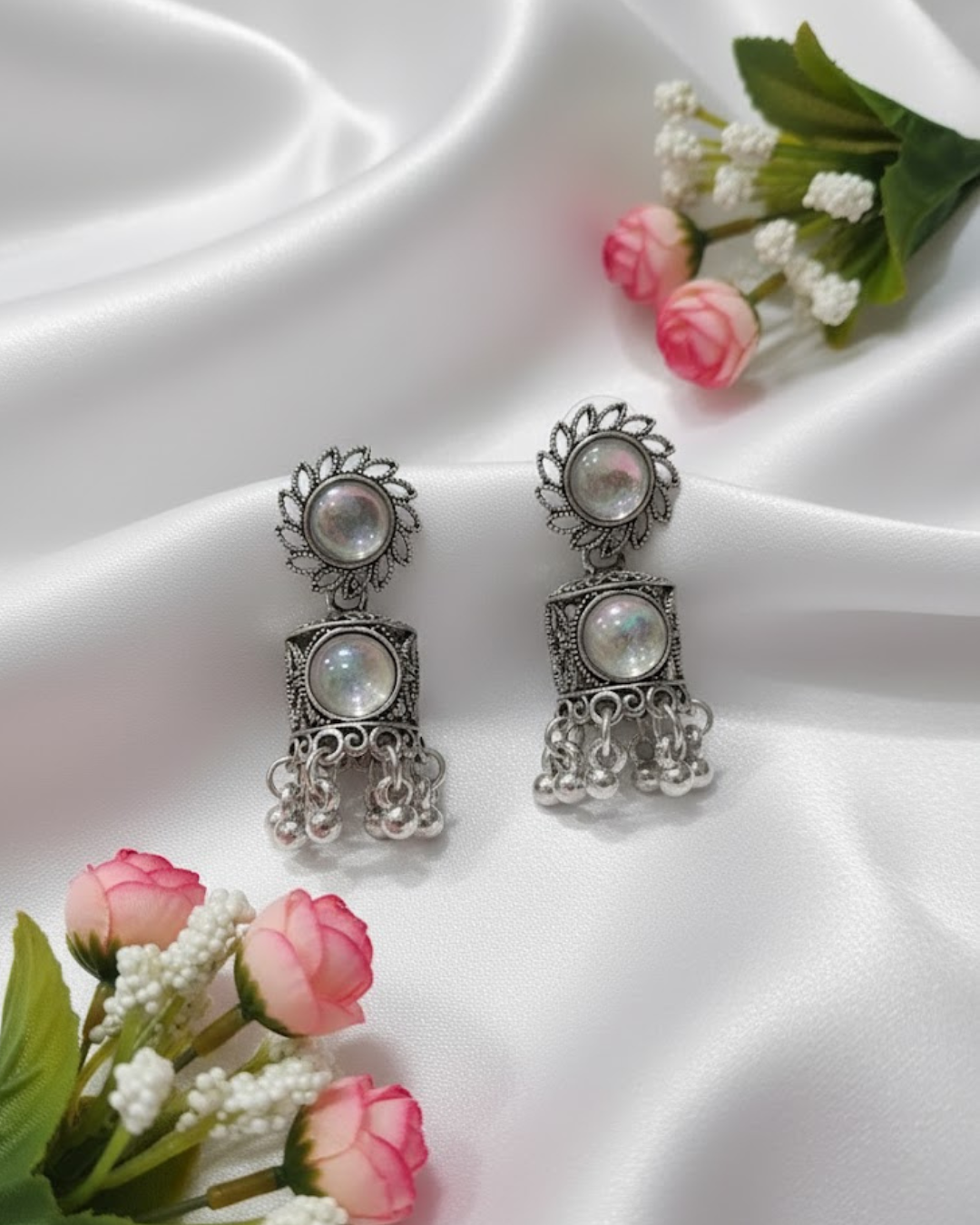 Silver Toned Earrings for Women